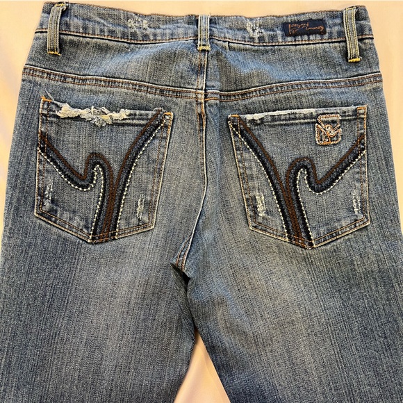 Citizens Of Humanity Boho #111 Distressed Low Waist Stretch Bootcut Jeans SZ 27 - Picture 2 of 16